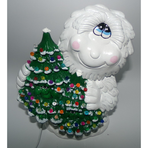 Vintage Retro style Tree Hugger Abominable Snowman Yeti Two Trees goggly eyes - Picture 7 of 16